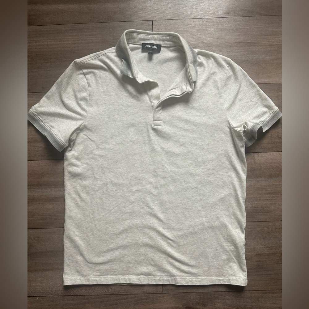 Express Heather Gray Polo Shirt men’s  sizes M